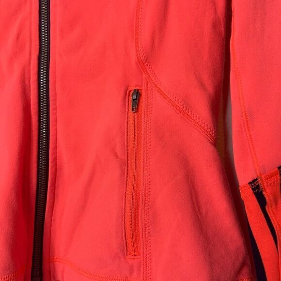 Women's Orange Striped Jacket - Picture 7 of 10